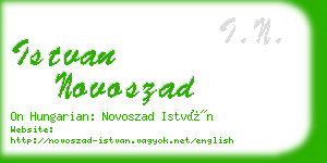 istvan novoszad business card